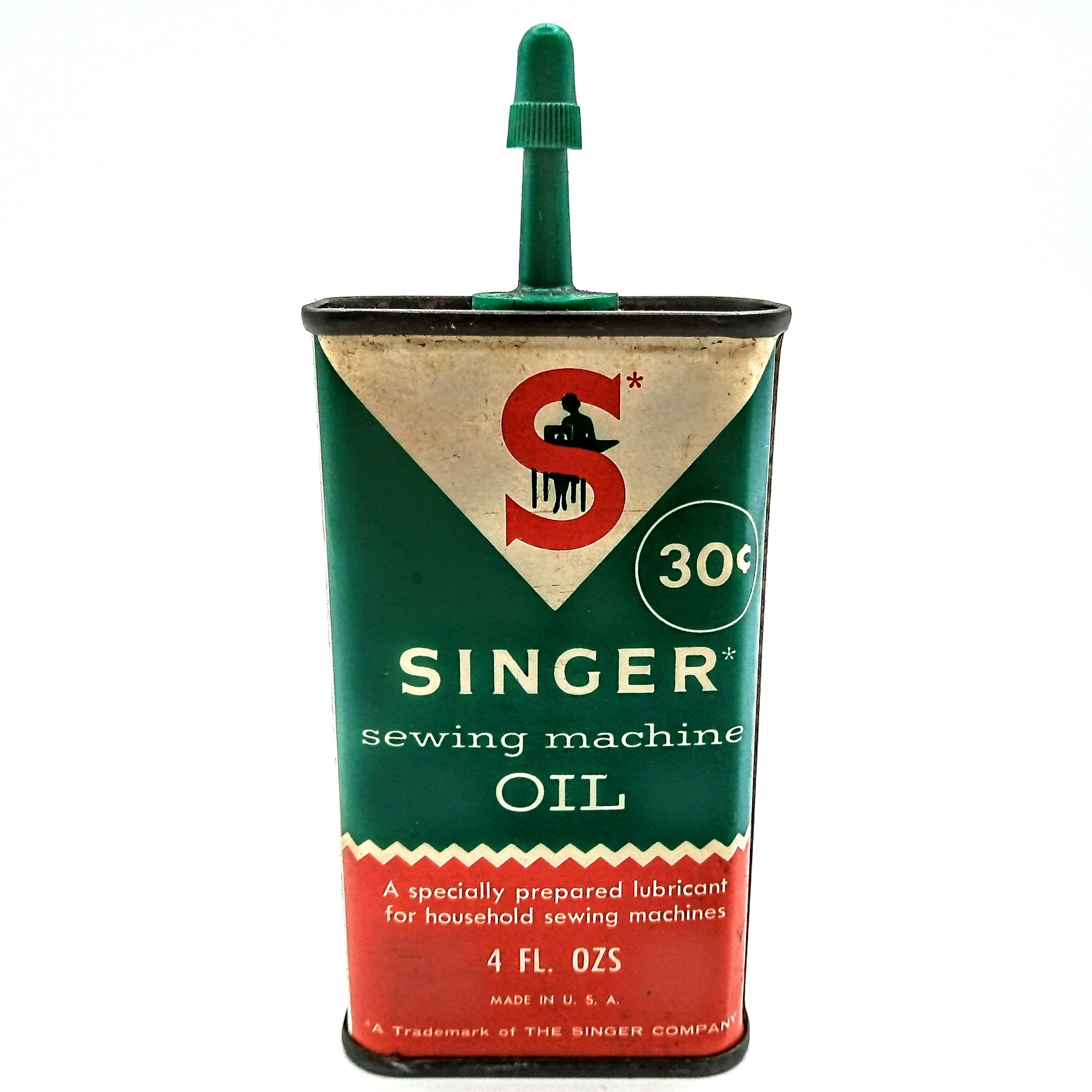 Singer Sewing Machine Oil 4oz Tin Parry's Vintage