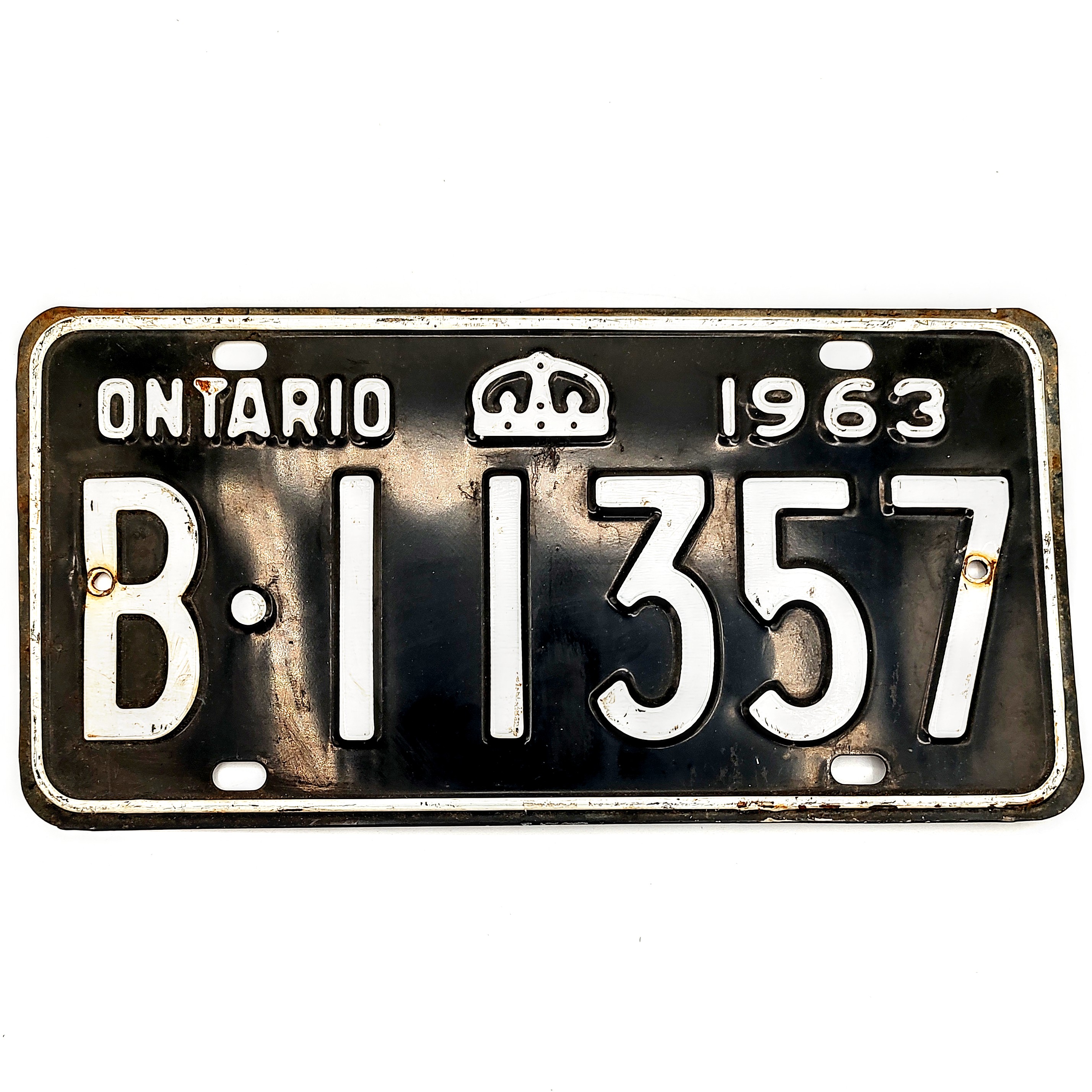 1963 Ontario License Plate Parry's Vintage
