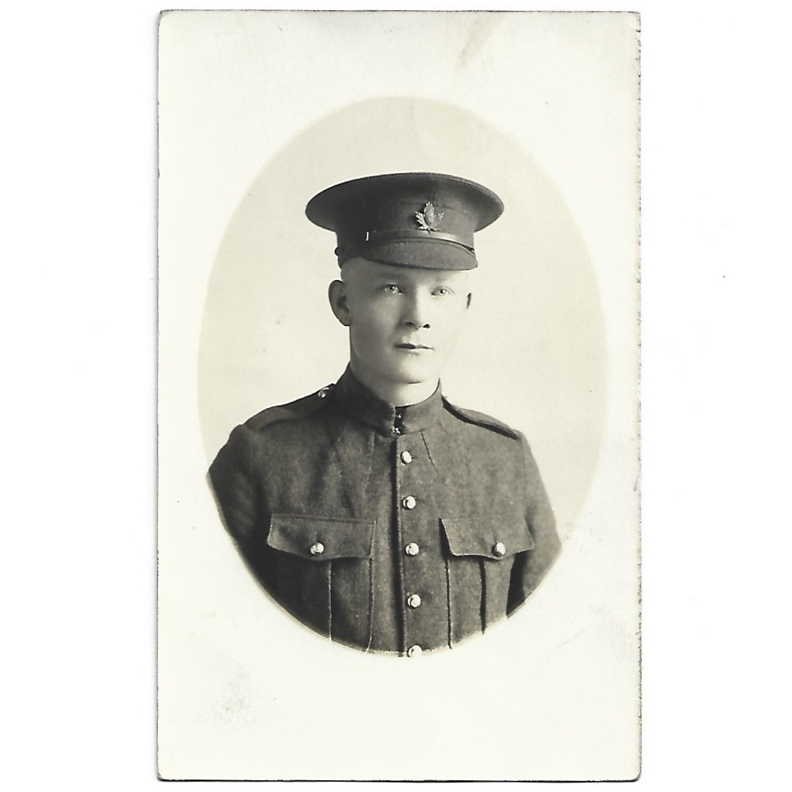 WWI C.E.F. 94th Battalion Military Portrait Postcard - Parry's Vintage