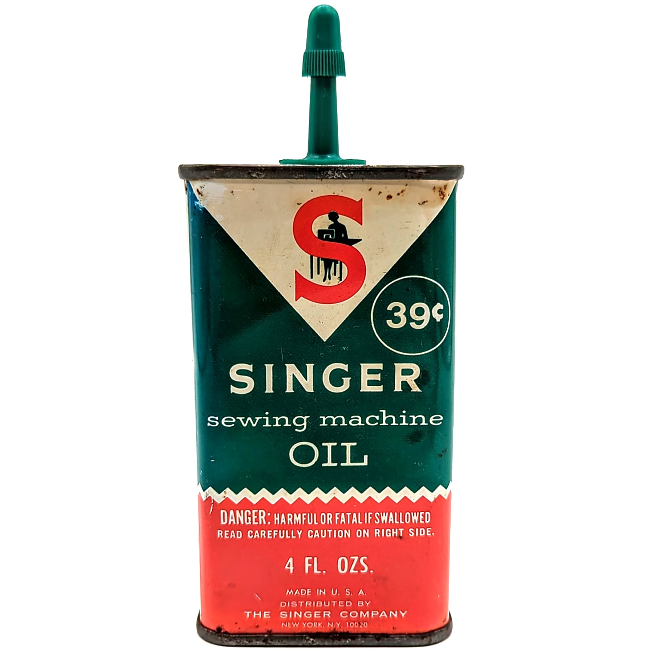 Singer Sewing Machine Oil 4oz Oiler Parry's Vintage