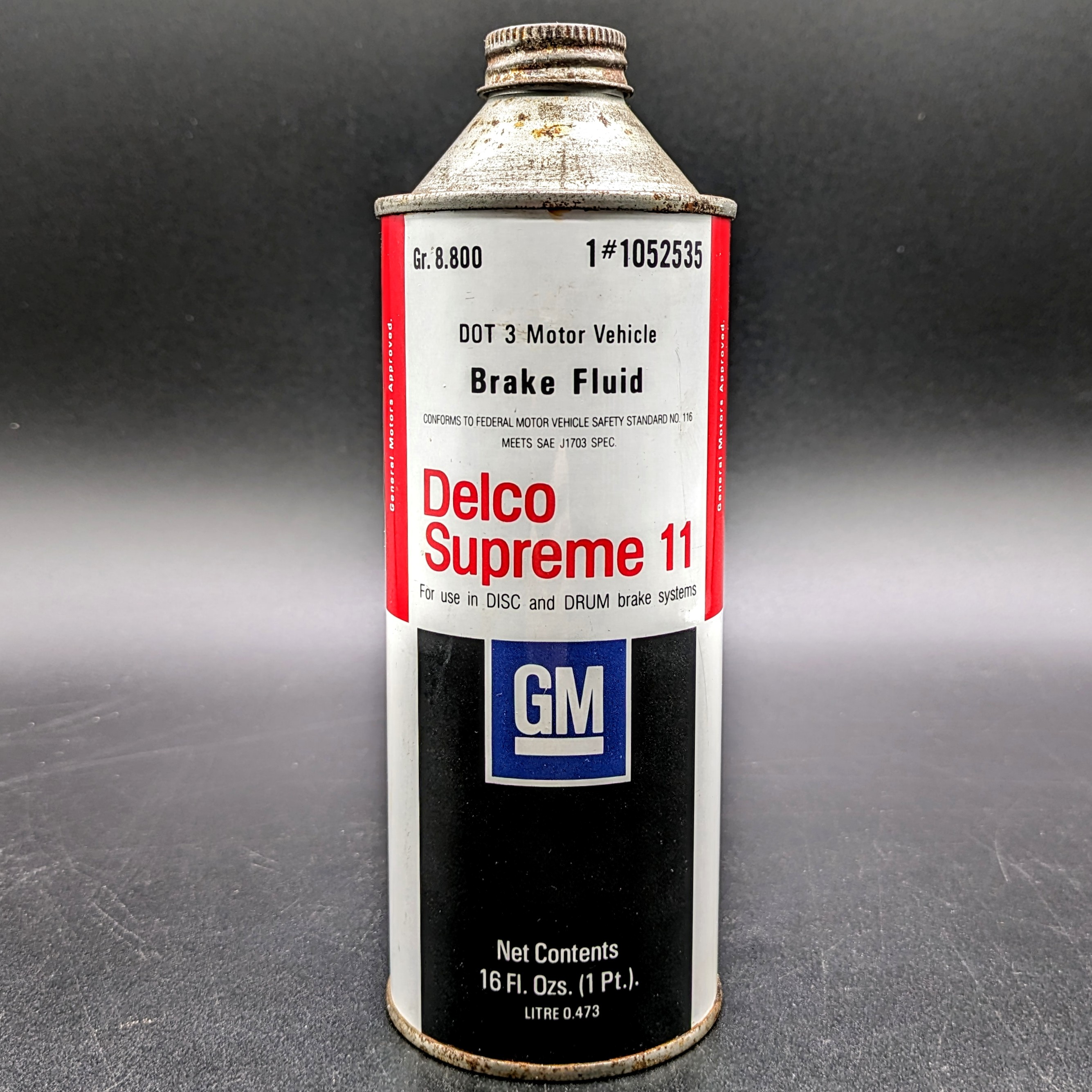 GM Delco Supreme 11 16oz Can Parry's Vintage