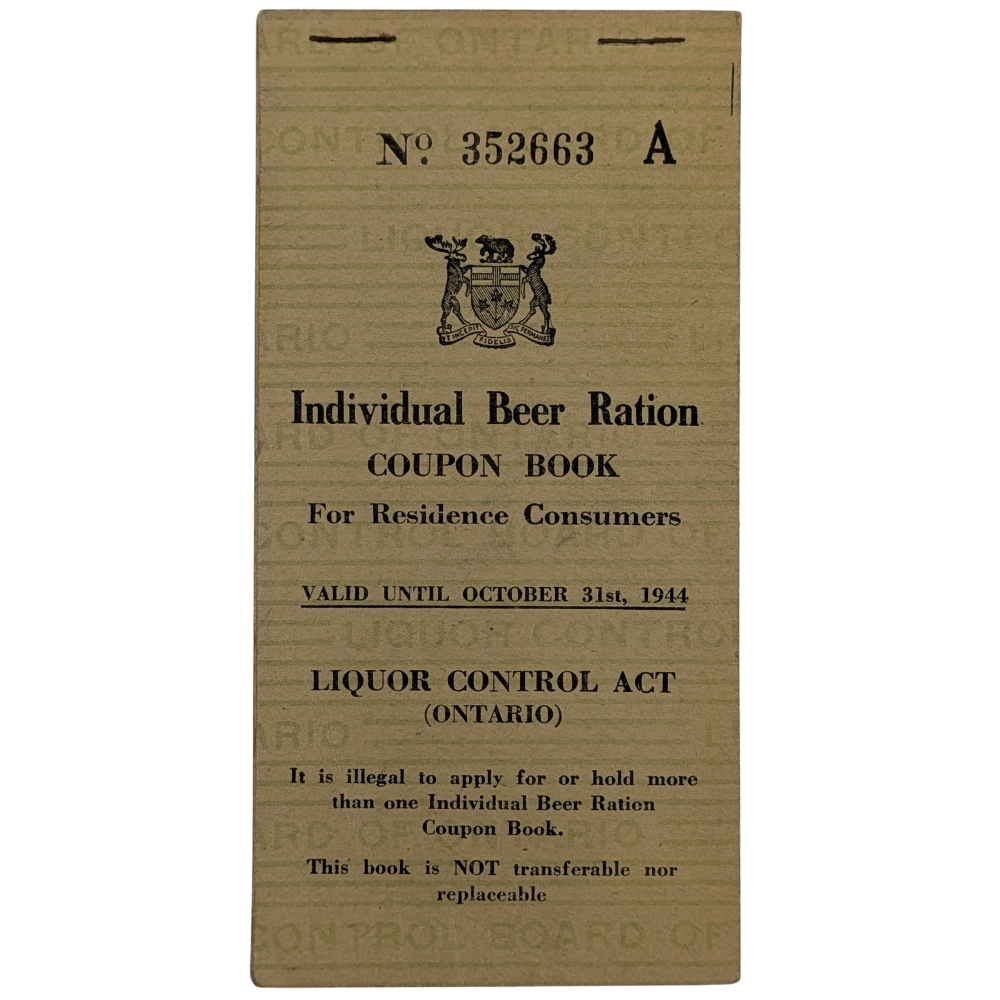 WWII Individual Beer Ration Book - Parry's Vintage