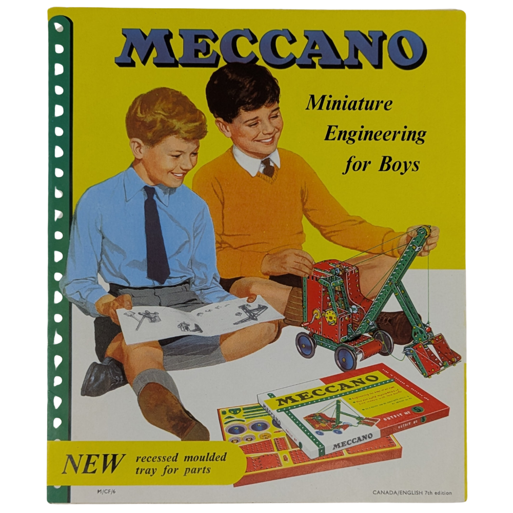 IL COSTRUTTORE MECCANICO brochure vintage anni 30/40 meccano gioco