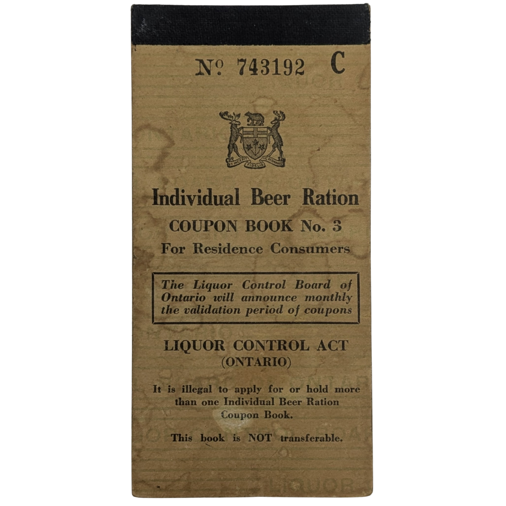 WWII Individual Beer Ration Book - Parry's Vintage